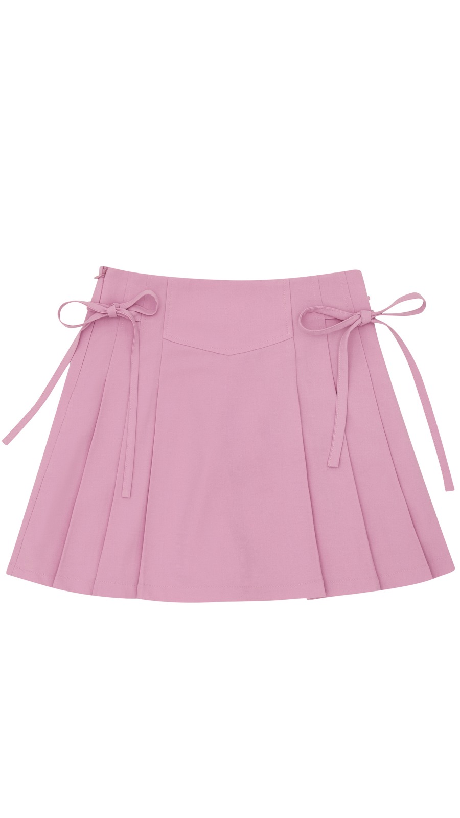 ribbon pleated skirt pink